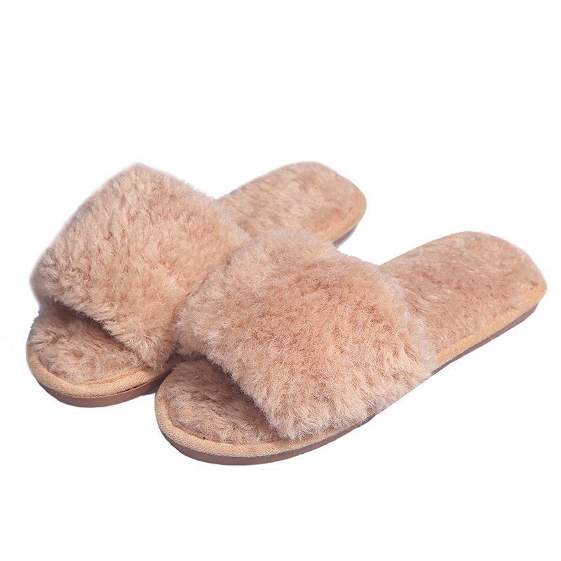 High-quality Plush Slippers Velvet Slippers Women's indoor plush slippers women's flats