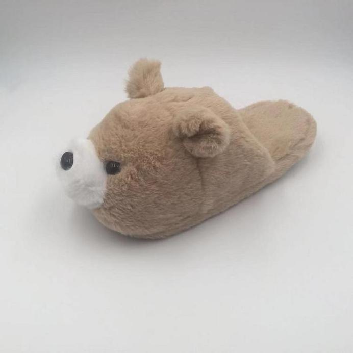 Wholesale high quality cute Teddy bear animal daily use house slippers for adults