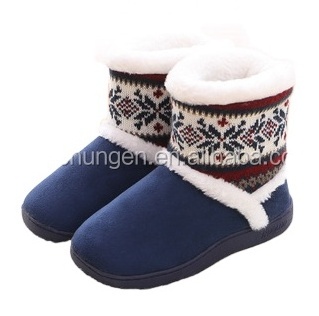 Popular Nordic winter warm ankle indoor boots for women