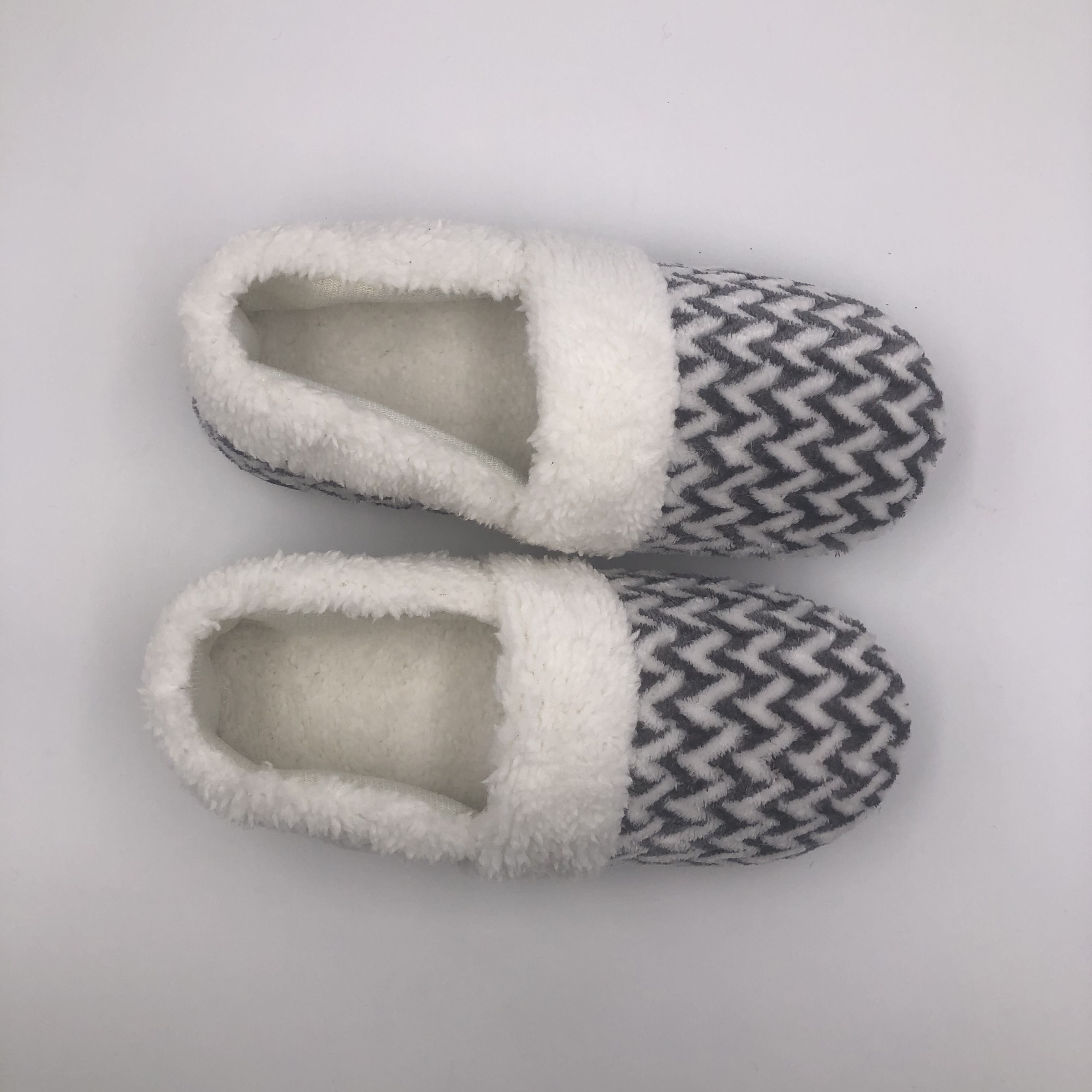 Best Ladies Fuzzy Sawtooth Pattern Washable Loafers Shoes Discount Womens House Boots Slippers Coral Fleece Customized Plush TPR