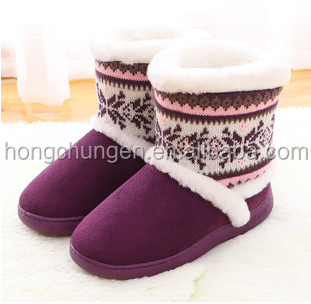 Popular Nordic winter warm ankle indoor boots for women