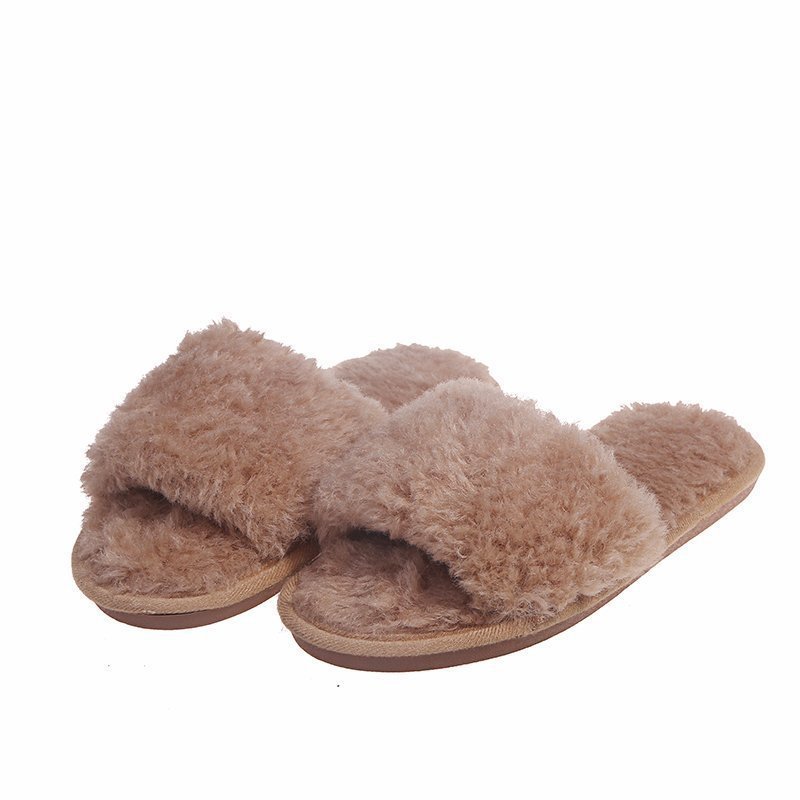 High-quality Plush Slippers Velvet Slippers Women's indoor plush slippers women's flats