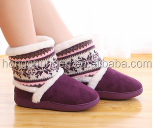 Popular Nordic winter warm ankle indoor boots for women