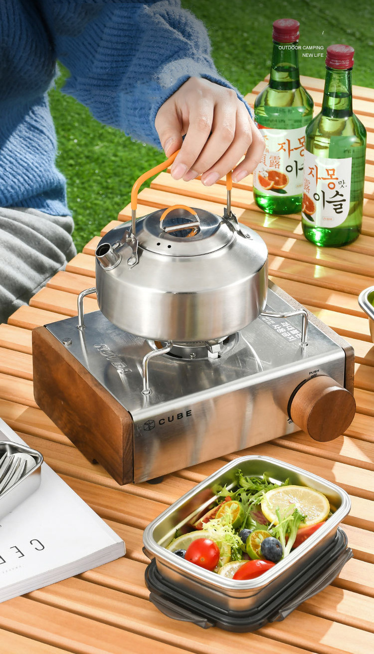 304 Stainless Steel camping hiking kettle tea pot coffee pot Outdoor Kettle