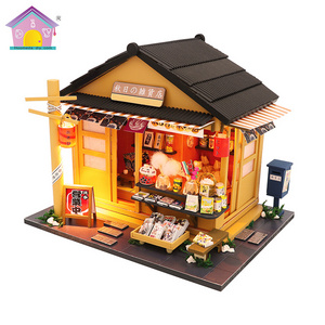 House Doll House Diy Handmade Wooden Hongda Diy Christmas Gift Kids PVC Color Box Unisex Wooden Miniature Wooden Model Kit M914