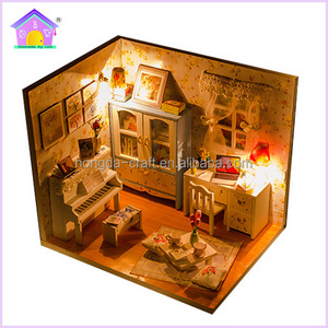 Manufacturer Lovely Inimitable 3d Diy Dollhouse Diy Miniature House Build Kit For Young Girls With Decoration