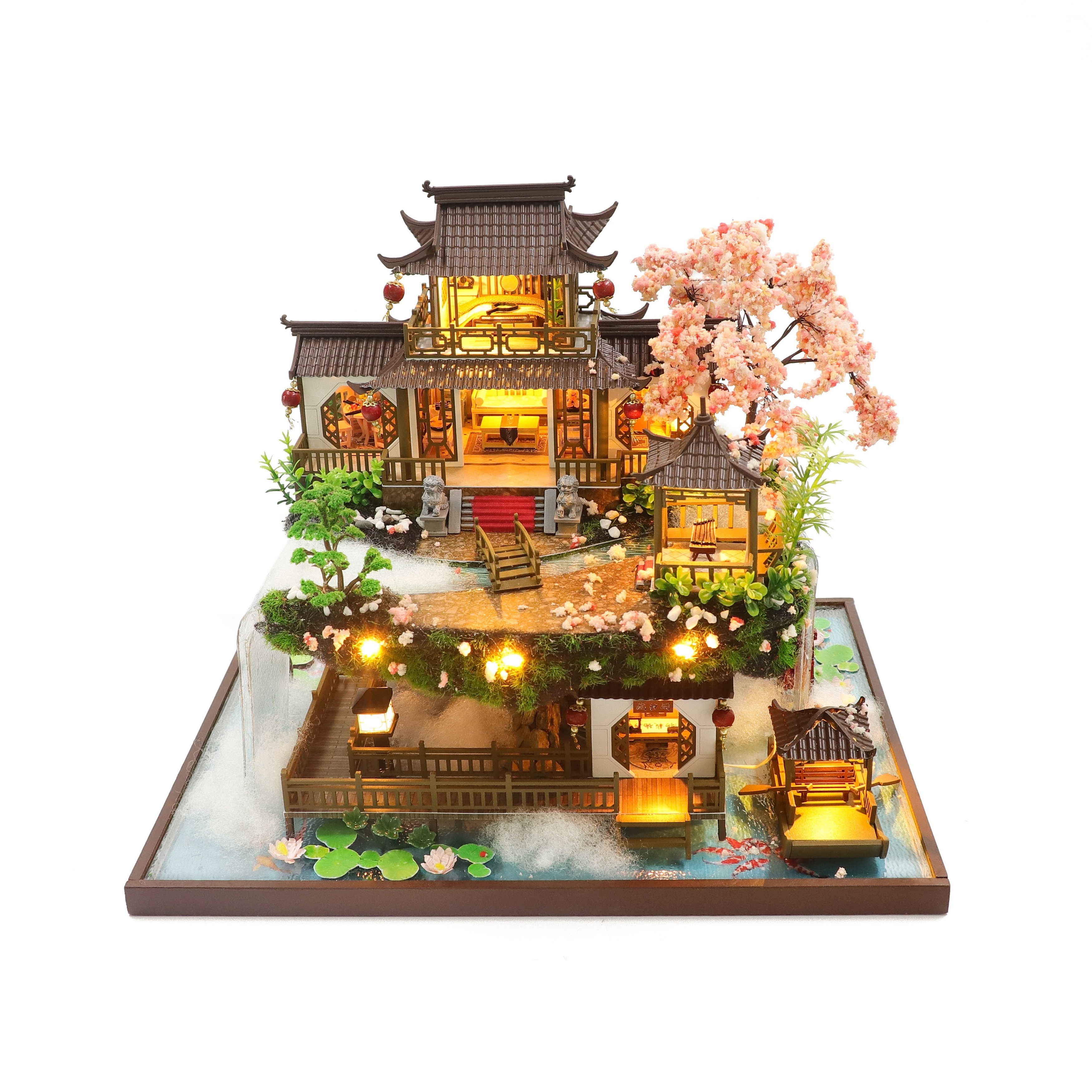 Hongda Contact Get 10% off Educational Dollhouse Toys DIY Chinese Style PC2203  Model 3D Assembly Wooden Puzzles For Kids