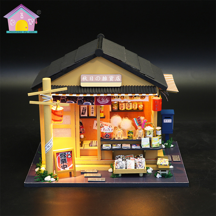 House Doll House Diy Handmade Wooden Hongda Diy Christmas Gift Kids PVC Color Box Unisex Wooden Miniature Wooden Model Kit M914