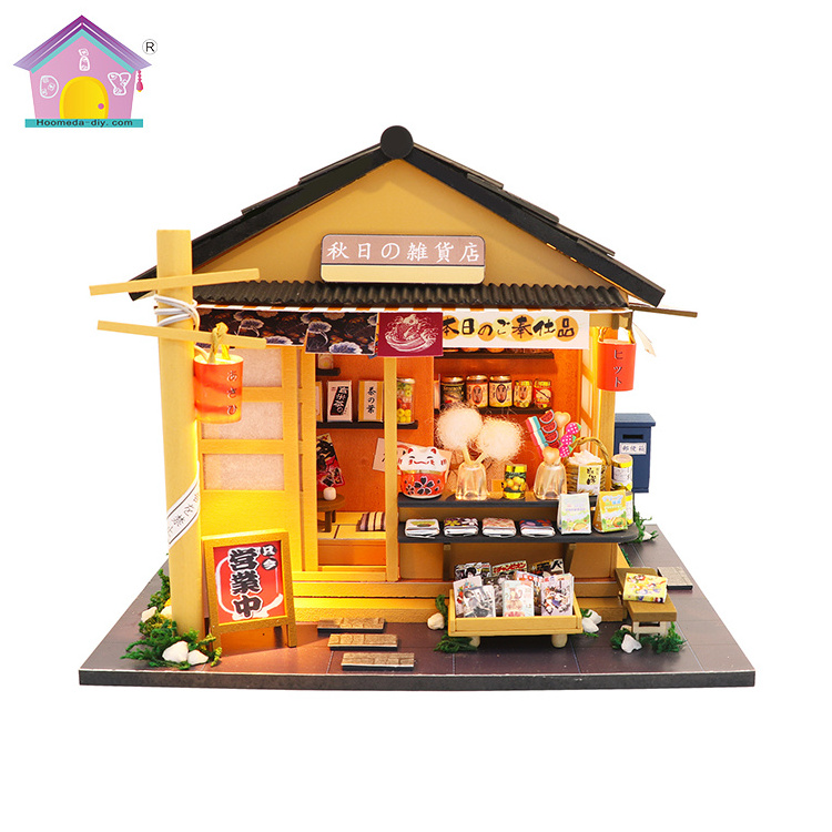 House Doll House Diy Handmade Wooden Hongda Diy Christmas Gift Kids PVC Color Box Unisex Wooden Miniature Wooden Model Kit M914