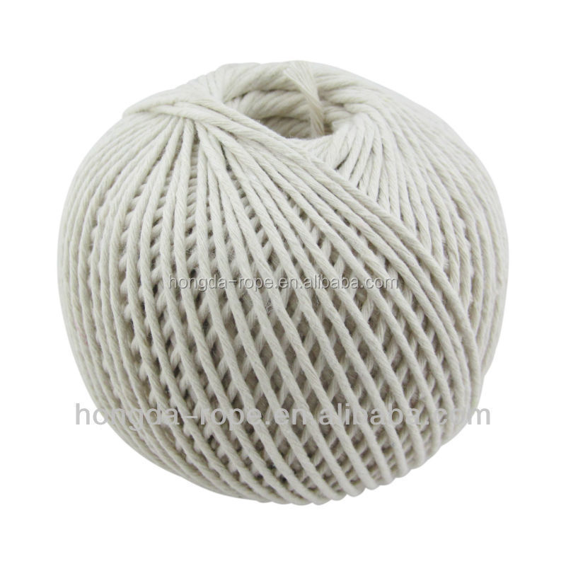 eco-friendly natural cotton fiber 3-strand twisted cotton cooking twine/kitchen twine/bakers twine