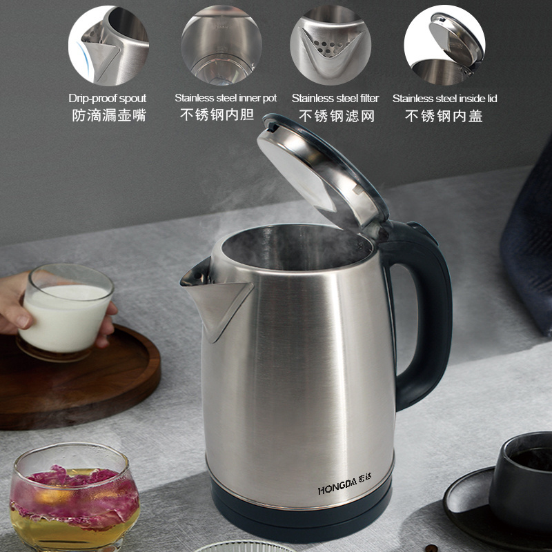 2024 Home Appliance New Model 2.0 L Electric Water Kettles Stainless Steel Tea Pot