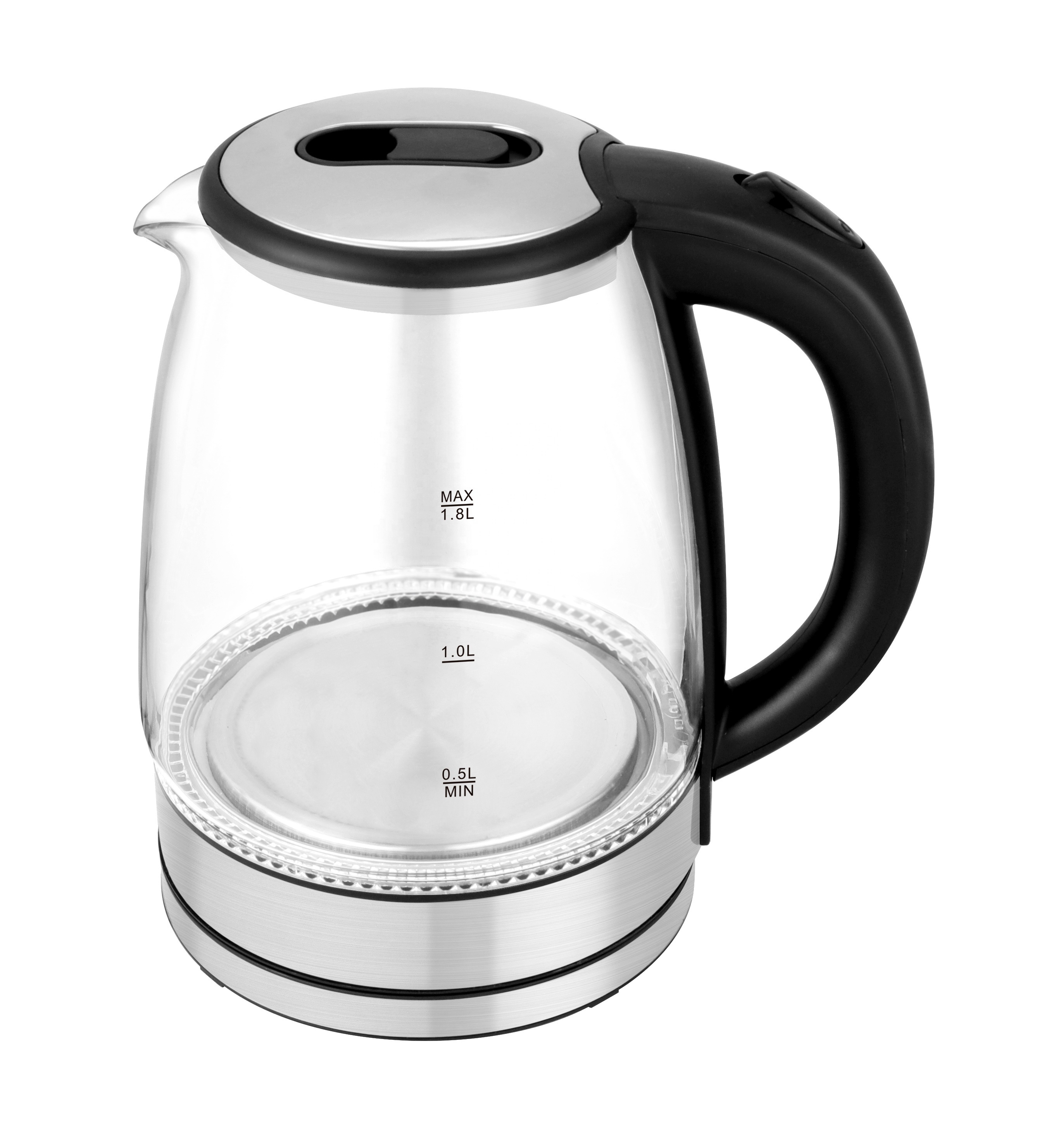 High Quality  Glass Kettle Teapot 1.8 Liter Electric Water  Kettle With Blue Led Light