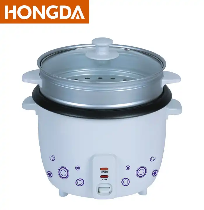 Customized 6 Liter 1000 W Big Capacity Electric Drum Rice Cooker With Aluminum Steamer