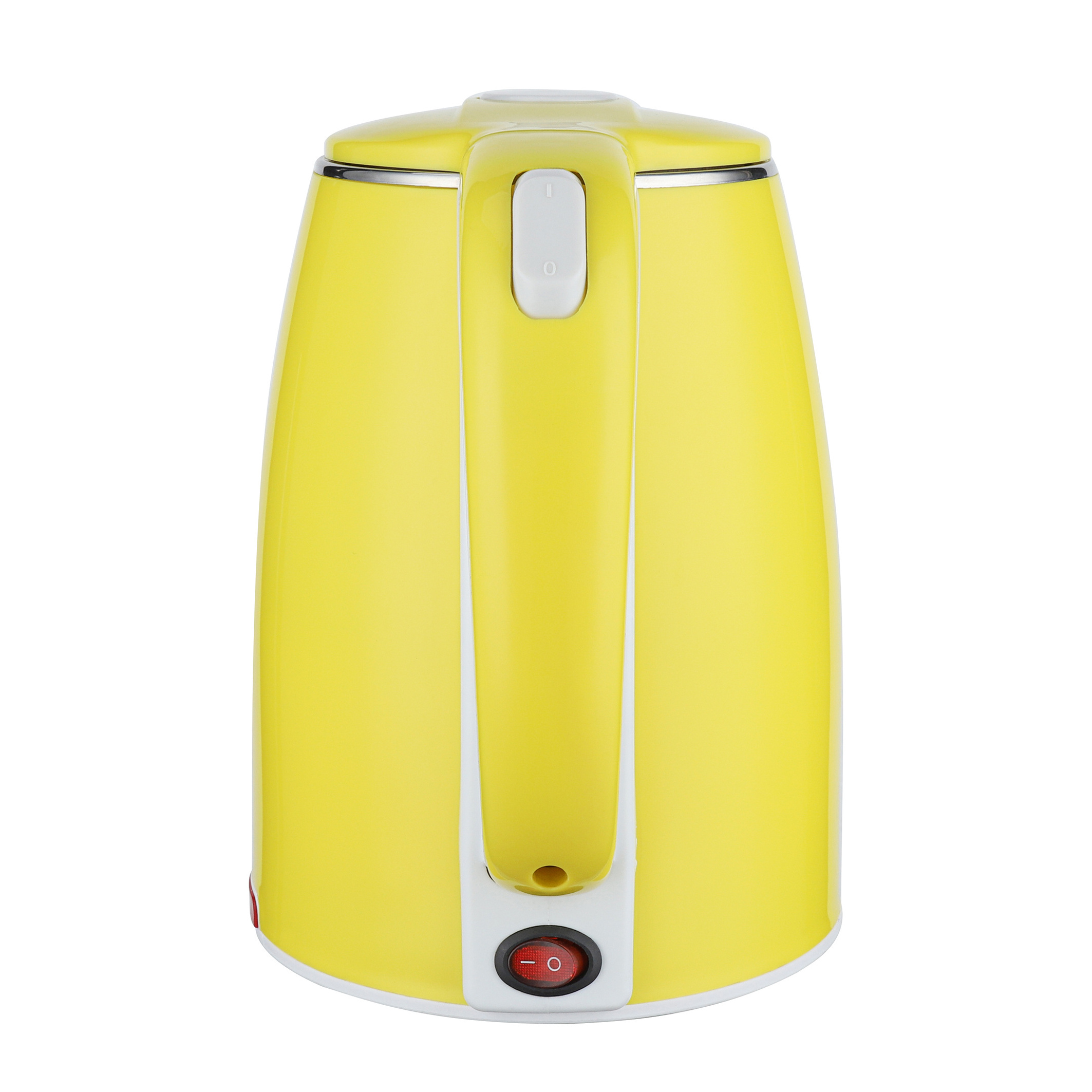 Yellow Color double layer 1.8L Electric Stainless Steel Kettle with keep warm function