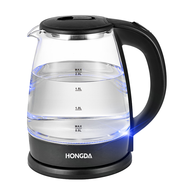 1.8L deluxe glass electric water kettle with SS heating plate