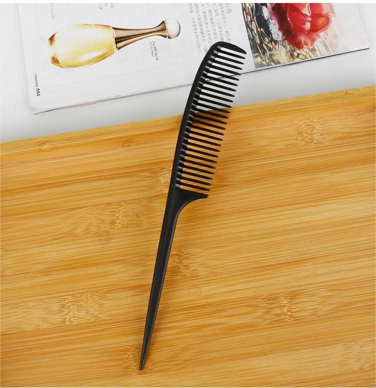 New PEI Material styling Comb Anti-static Pointed tail hair brush Heat Resistant Stainless Steel needle Sharp Rat tail Comb