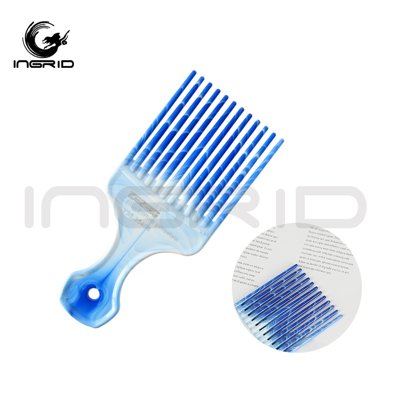 Barber hairdressing tool styling comb hair cutting comb blue and white porcelain