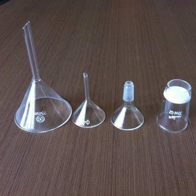 Laboratory Glassware Antiacid Filter Sand Core Funnel With Fritted Disc