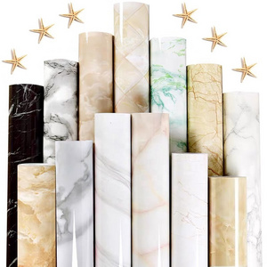 2021 High Quality Easy to Clean Self Adhesive PVC Wall Paper Marble Wallpaper for Kitchen