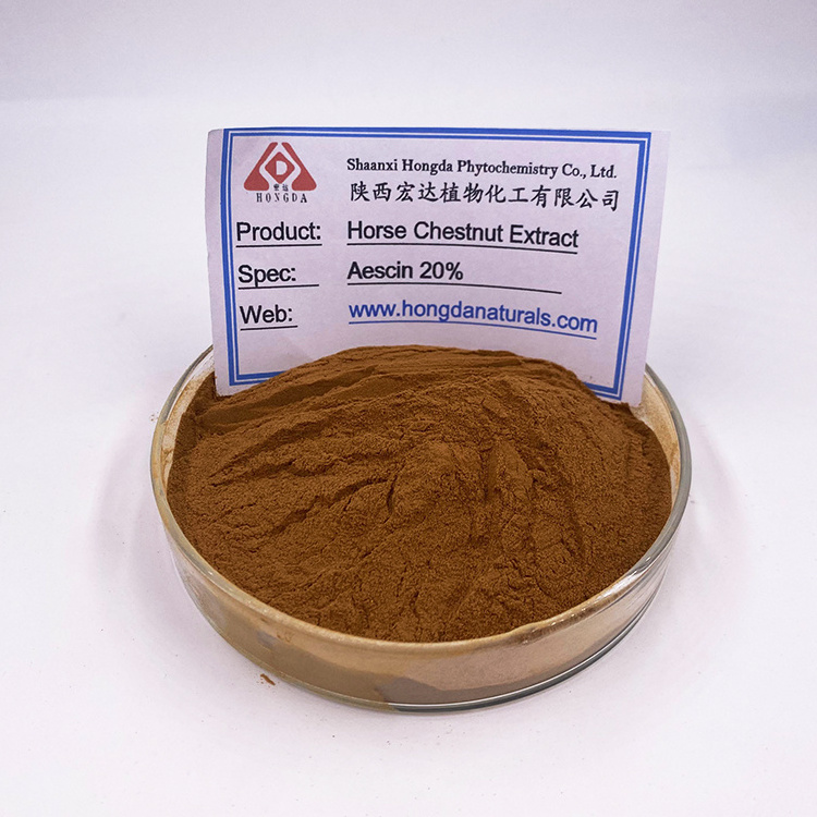 Natural Plant Aesculus Chinensis Aesculus hippocastanum Horse Chestnut Seed Extract 20% 40% Beta Aescin Powder