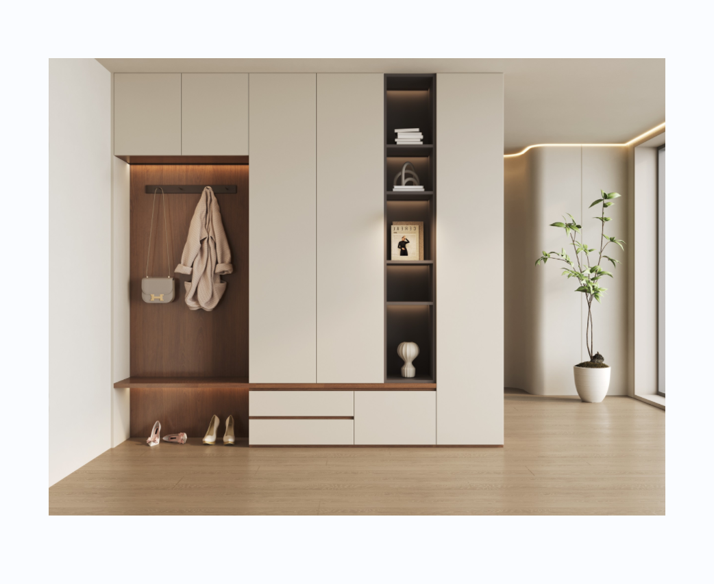 luxury hallway furniture swinging door modern design entrance cabinet wooden storage shoes cabinet