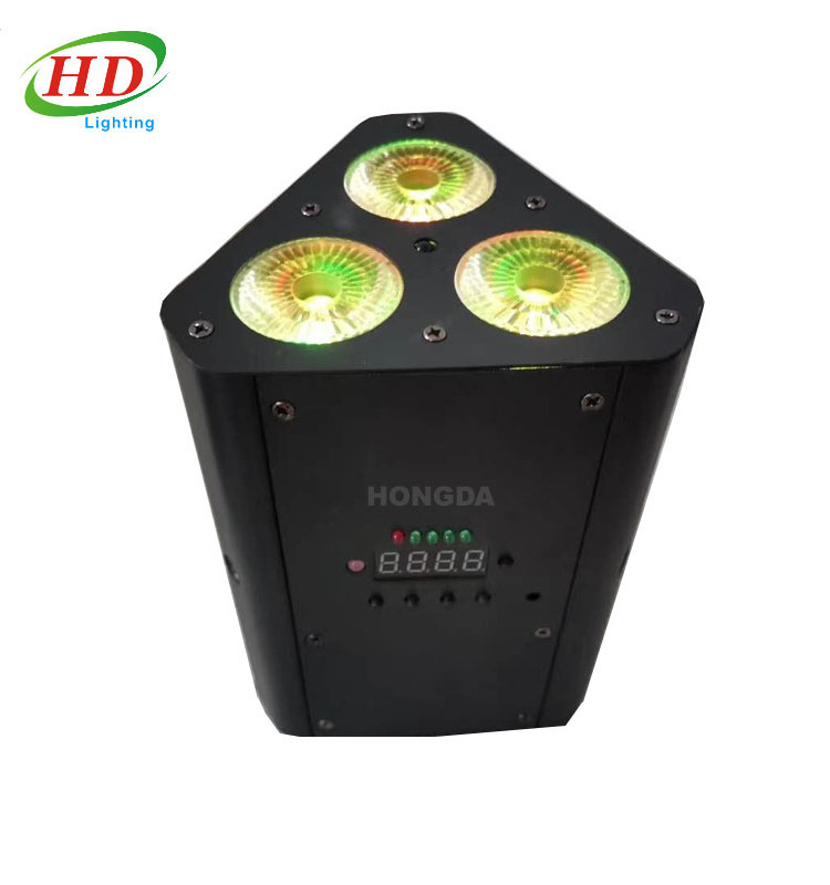 DJ DMX Mini Wireless LED Par Light 3x18W RGBWA UV 6in1 Uplight Spotlights Battery Operated