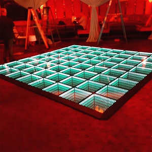 Magnetic Led Dance Floor Wedding Portable 3D Interactive Dance Floor Light Infinity Mirror Wireless Dance light