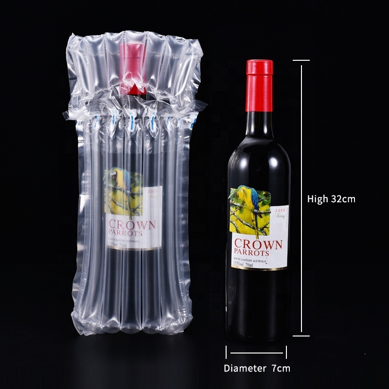 Travel Protector Bags Inflatable Air Column Packaging Bubble Bag Wine Bottle Protector For packing materials