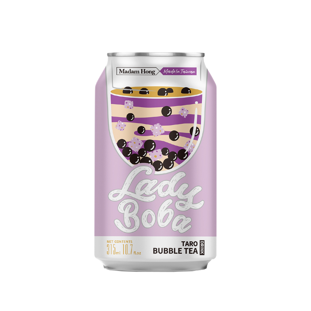 Lady Boba 315ml instant taro bubble milk tea drink MIT in Taiwan