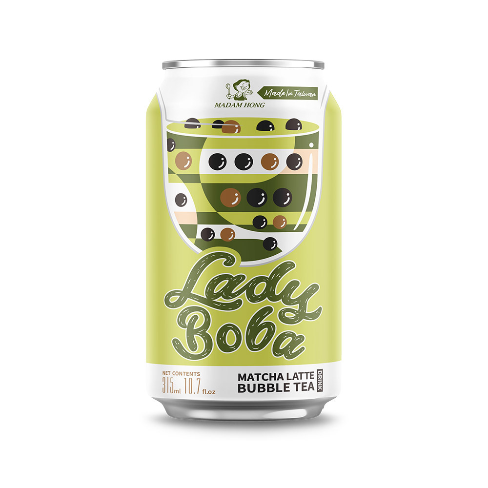 Lady boba Taiwan 315ml instant matcha bubble tea drink MIT in Taiwan