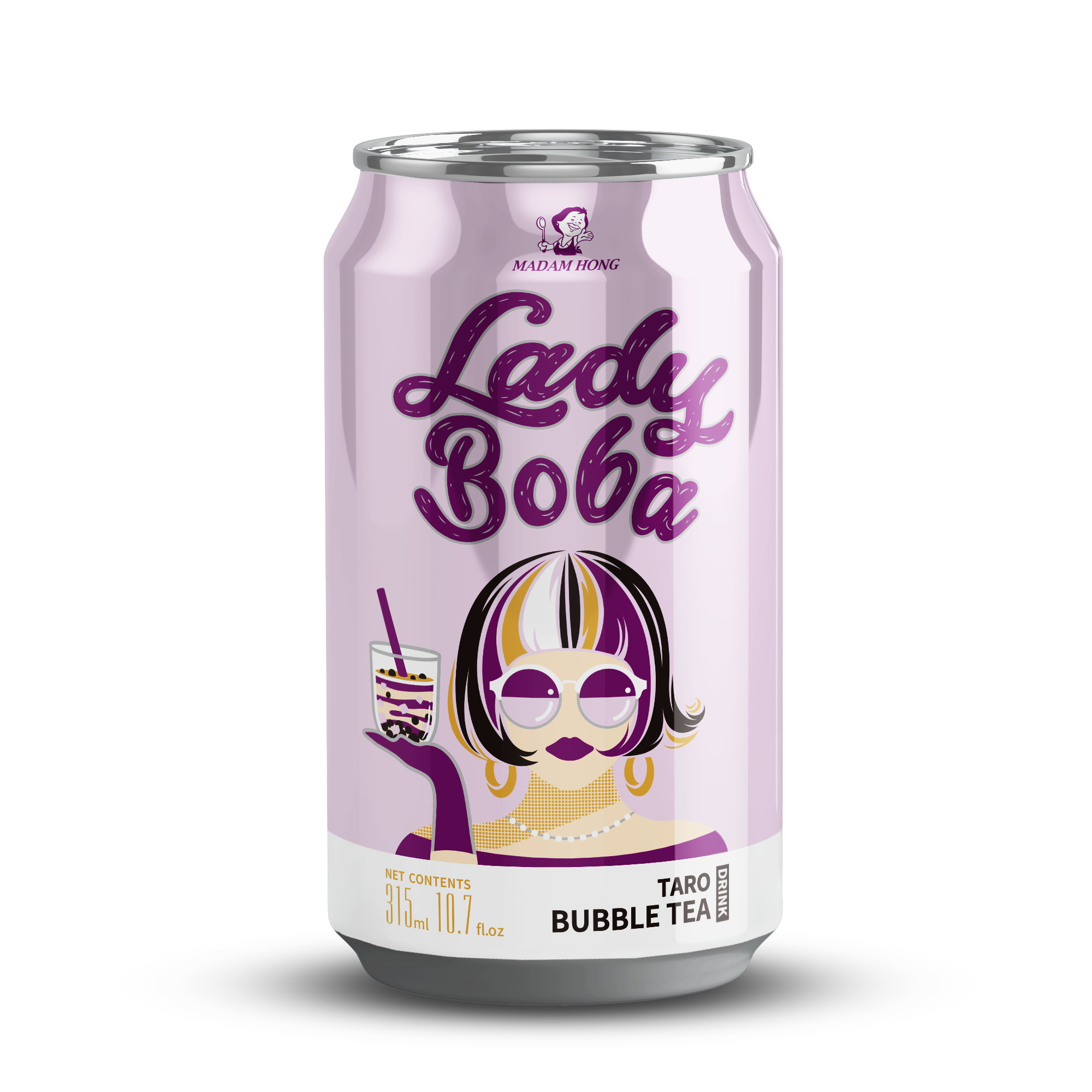 Lady Boba 315ml instant taro bubble milk tea drink MIT in Taiwan