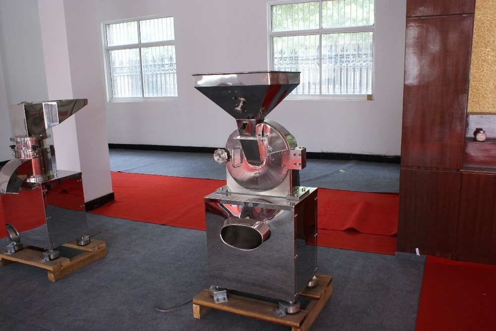 Disc mill for leaves powder grinder / tea leaves crusher / Leaves cutting machine