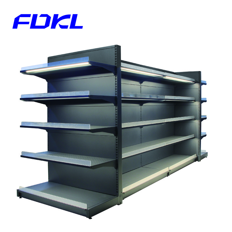 FDKL Customizable Design Supermarket Shelf Grocery Store Supermarket Commercial Gondola Shelving