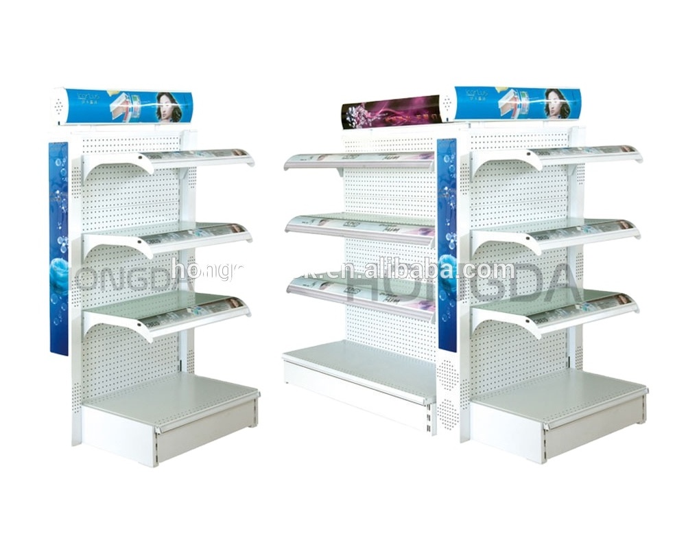 Customized fashionable Top quality metal slanted display shelf for cosmetic