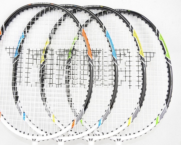 Adult beginner  Eco-friendly racket Non-slip Fiber and aluminium badminton racket for playing