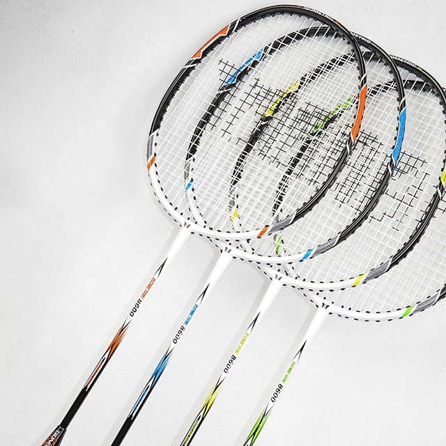 Adult beginner  Eco-friendly racket Non-slip Fiber and aluminium badminton racket for playing