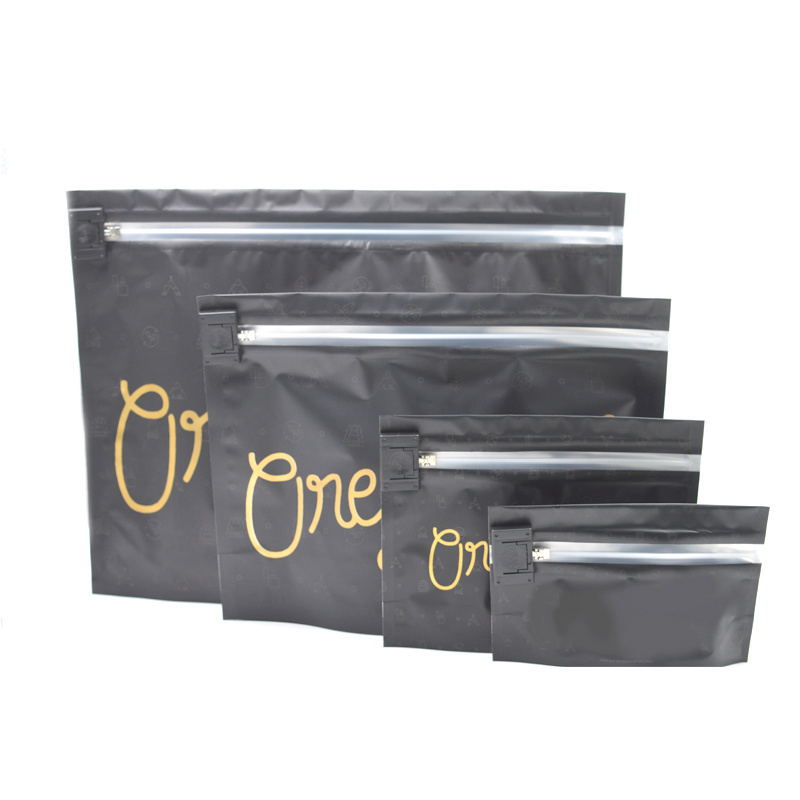 Custom Printed Reusable Plastic Zip Resealable Lock Dispensary Exit Mylar Child Protection Bags smell proof mylar bag