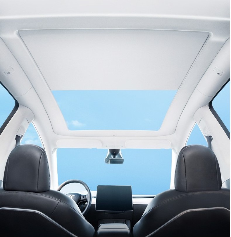 Model Y Electric Sunshade For Tesla 2021-2024 Integrated Car sunroof Automatic Shade Retractable Sun Visor