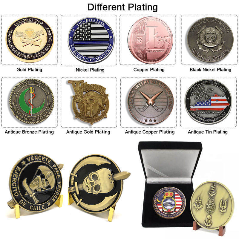 Factory Manufacturers Commemorative Double Coin Bronze Zinc Alloy 3D Metal Custom Collectibles Masonic Enamel Challenger Coin