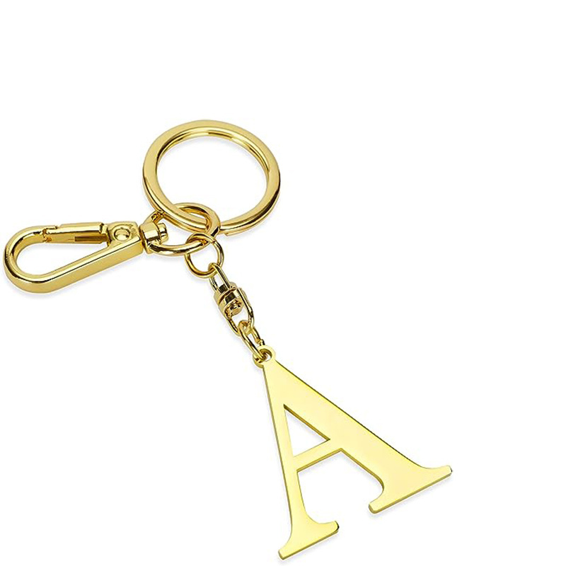 Factory Custom Arabic Alphabet Keychain With Letter Wholesale Soft Enamel Engraved Metal Resin Initial Letter Cube KeyChain