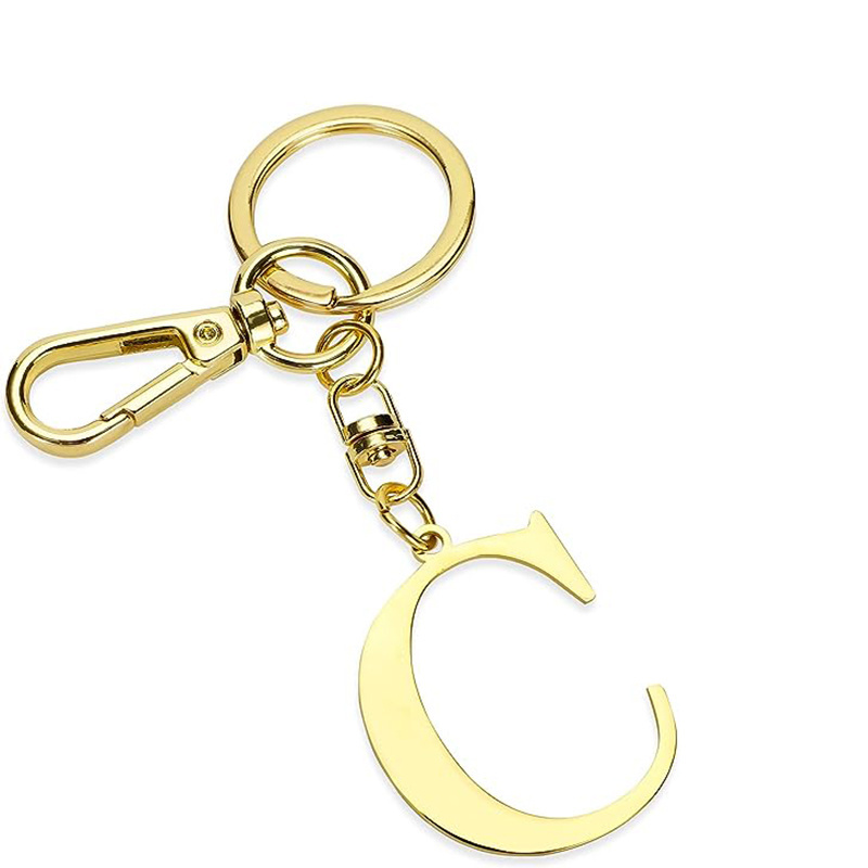 Factory Custom Arabic Alphabet Keychain With Letter Wholesale Soft Enamel Engraved Metal Resin Initial Letter Cube KeyChain