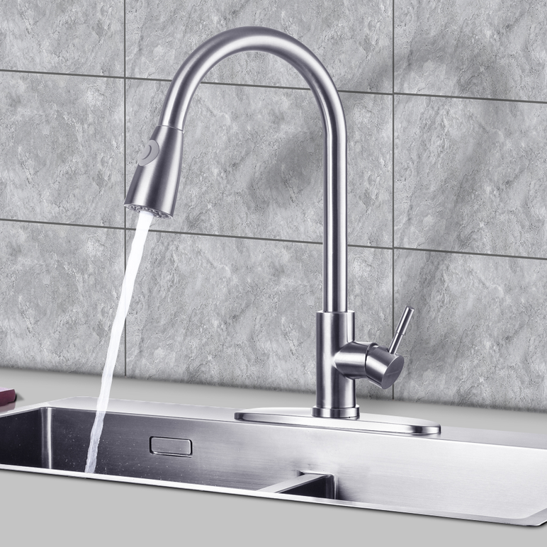 stainless steel  pull out   upc kitchen faucet