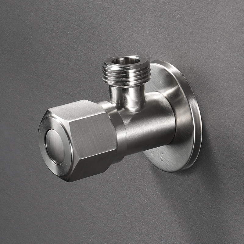 Designer Angle Shut off Triangle Valve Brushed Nickel Stop Water Valve