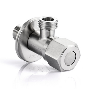 Designer Angle Shut off Triangle Valve Brushed Nickel Stop Water Valve