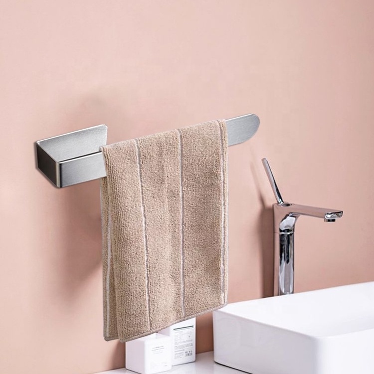 bathroom accessories stainless steel brushed nickel towel bar self adhesive free drill paper holder shower bath toilet shelf