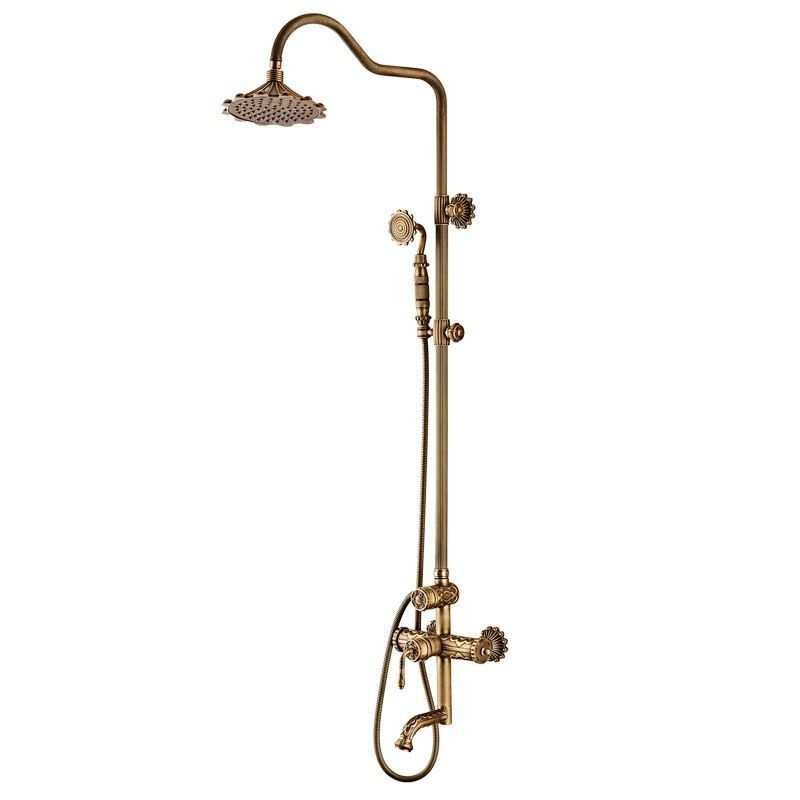 Bath shower faucet Wall faucet mix Brass Shower Bathtub antique bronze kitchen faucet with phone hand shower