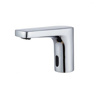 Commercial Stainless Steel Color Infrared Sensor Tap Brass Material Smart Automatic Sensor Faucet Chrome Sensor Basin Faucet