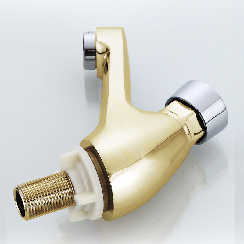 single cold push type time delay action faucet for public place toilet