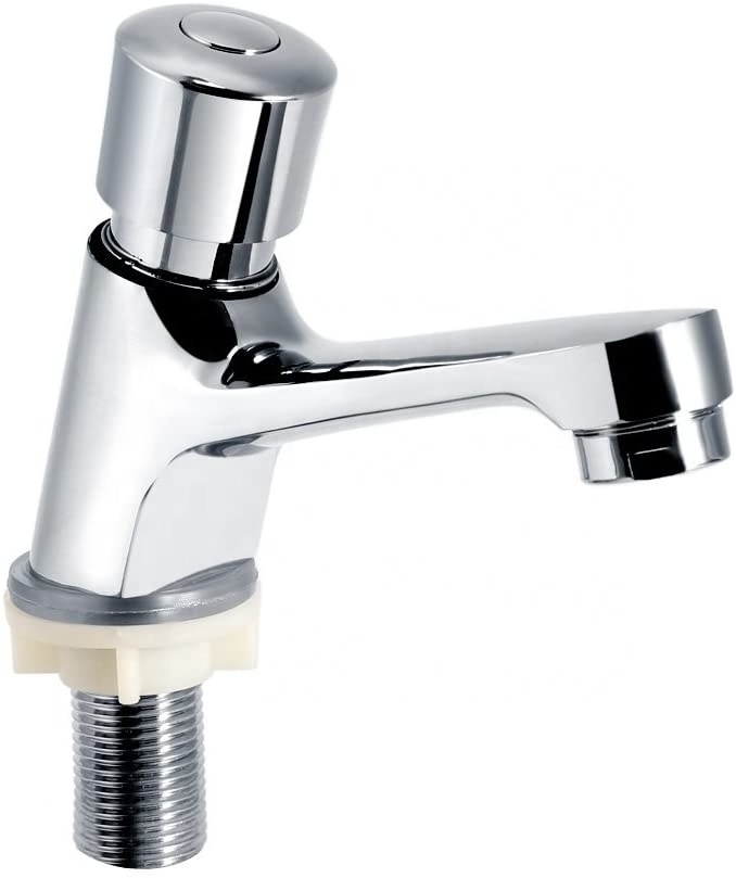 Water Saving Basin Sink Faucet Deck Mounted Self Closing Tap Time Delay Basin Tap Faucet