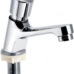 Water Saving Basin Sink Faucet Deck Mounted Self Closing Tap Time Delay Basin Tap Faucet